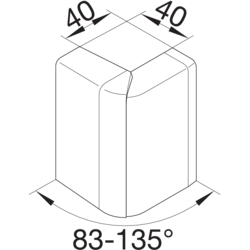 SL/ / Angulo ext/érieur SL20080/ Blanc Hager tehalit
